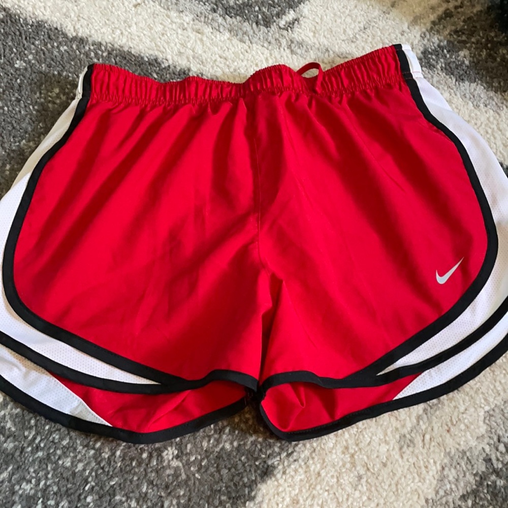 Women’s red Nike shorts